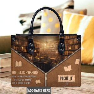 Black Interior -  Abibliophobia Noun HHRZ03083226AI Leather Bag