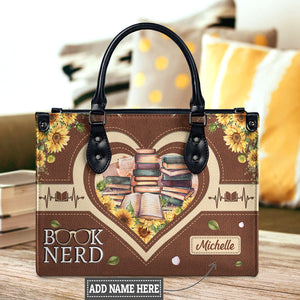 Black Interior -  Book Nerd HTRZ20118989IS Leather Bag