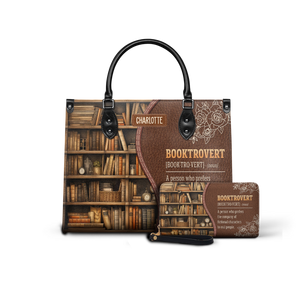Black Interior -  Booktrovert Noun HHRZ17016160GX Leather Bag