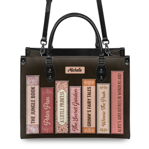 Black Interior -  Custom Bookshelf HHRZ26106067WT Leather Bag