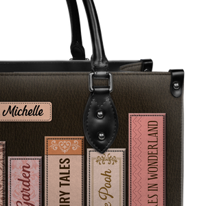 Black Interior -  Custom Bookshelf HHRZ26106067WT Leather Bag