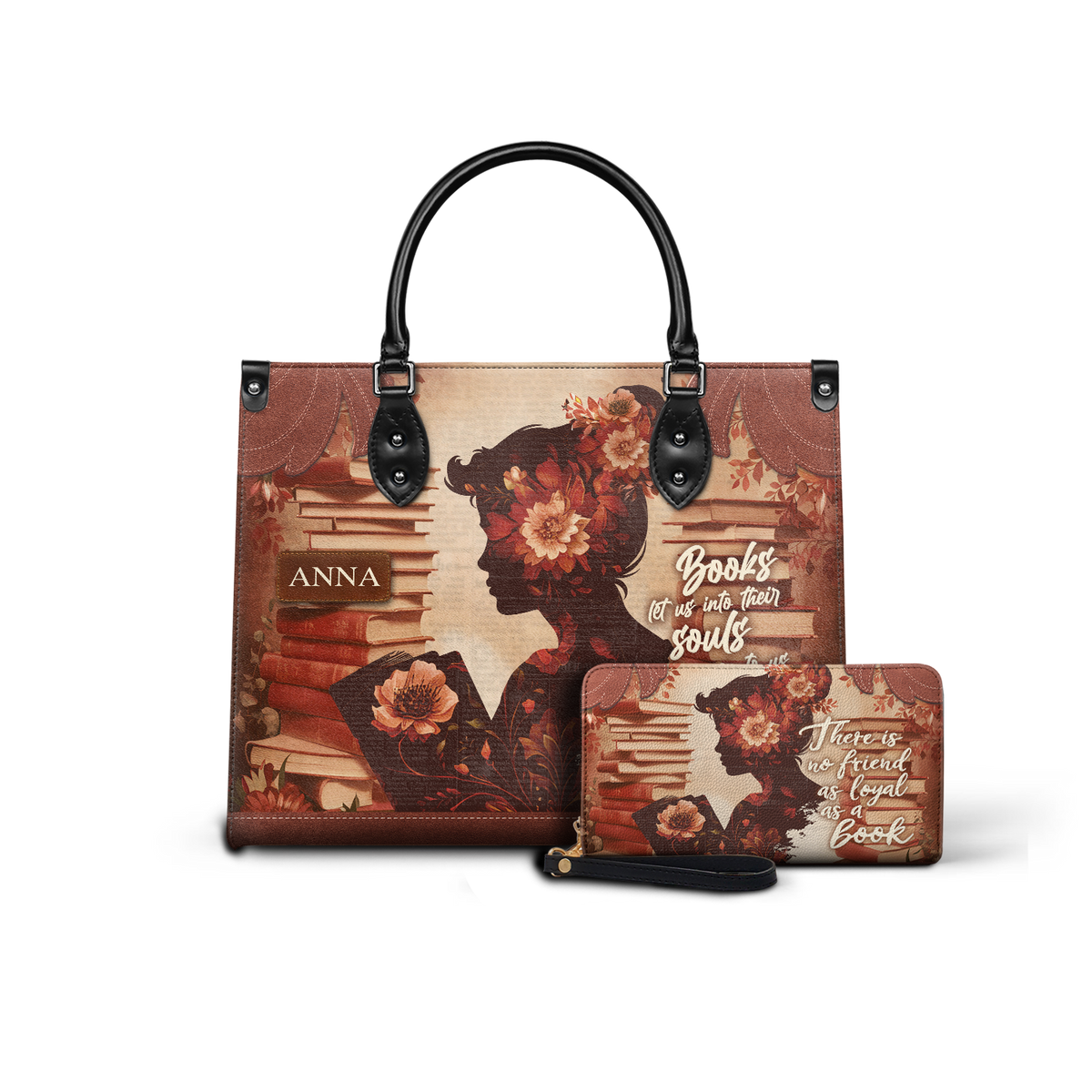 Black Interior -  Custom Quote Vintage Woman HTRZ29078610XL Leather Bag