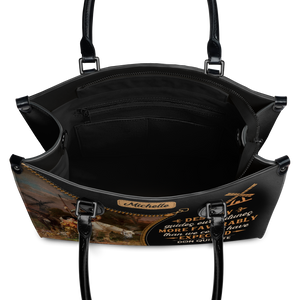 Black Interior -  Destiny Guides Our Fortunes More Favorably Than We Could Have Expected DNRZ0903002A Leather Bag