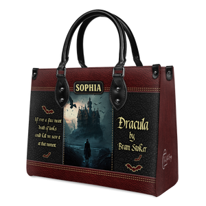 Black Interior -  Dracula Bram Stoker A Face Meant Dead TTLZ1902003A Leather Bag