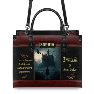 Black Interior -  Dracula Bram Stoker A Face Meant Dead TTLZ1902003A Leather Bag