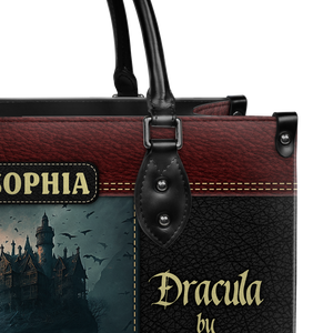 Black Interior -  Dracula Bram Stoker A Face Meant Dead TTLZ1902003A Leather Bag