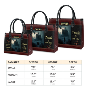 Black Interior -  Dracula Bram Stoker A Face Meant Dead TTLZ1902003A Leather Bag