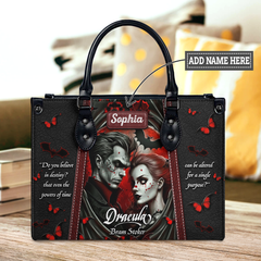 Black Interior -  Dracula Bram Stoker Do You Believe In Destiny TTLZ1902004A Leather Bag
