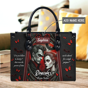 Black Interior -  Dracula Bram Stoker Do You Believe In Destiny TTLZ1902004A Leather Bag