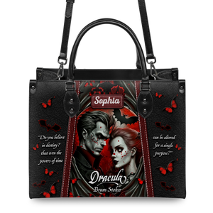 Black Interior -  Dracula Bram Stoker Do You Believe In Destiny TTLZ1902004A Leather Bag