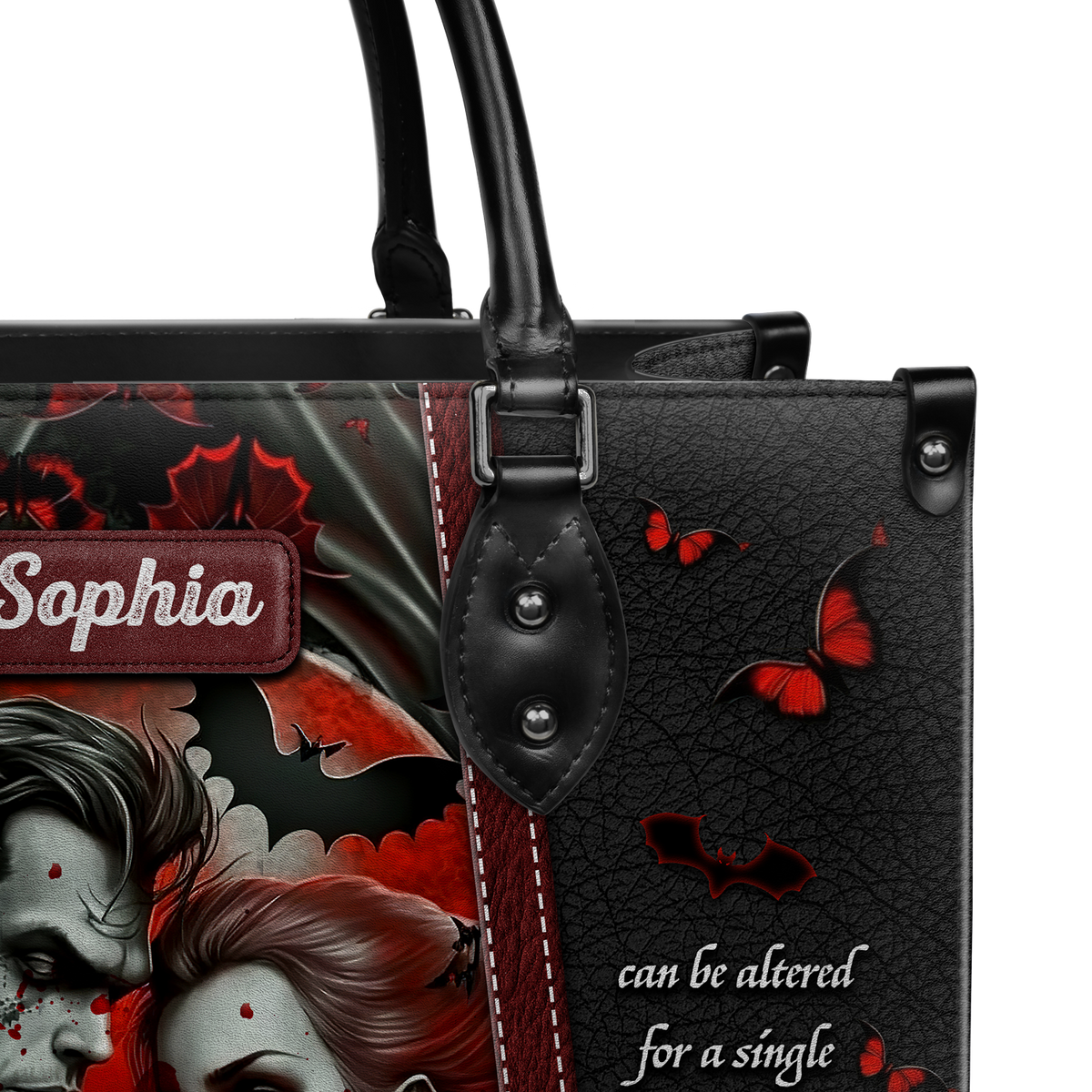 Black Interior -  Dracula Bram Stoker Do You Believe In Destiny TTLZ1902004A Leather Bag