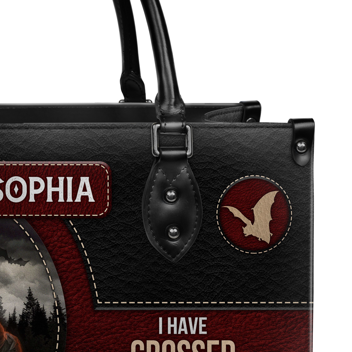 Black Interior -  Dracula Bram Stoker I Have Crossed Oceans Of Time To Find You TTLZ1802006A Leather Bag