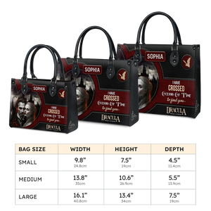 Black Interior -  Dracula Bram Stoker I Have Crossed Oceans Of Time To Find You TTLZ1802006A Leather Bag