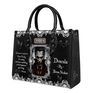 Black Interior -  Dracula Bram Stoker Welcome To My House TTLZ1902002A Leather Bag