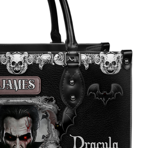 Black Interior -  Dracula Bram Stoker Welcome To My House TTLZ1902002A Leather Bag