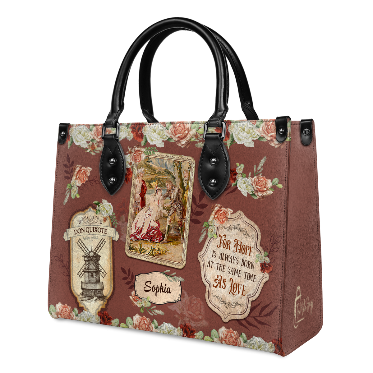 Black Interior -  For Hope Is Always Born At The Same Time As Love NNRZ0903003A Leather Bag