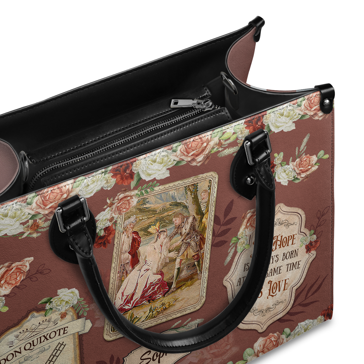 Black Interior -  For Hope Is Always Born At The Same Time As Love NNRZ0903003A Leather Bag