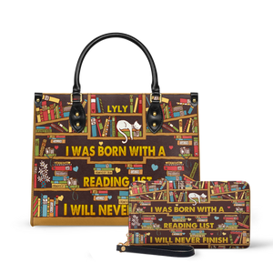 I Was Born With A Reading List I Will Never Finish HHRZ1902001A Leather Bag
