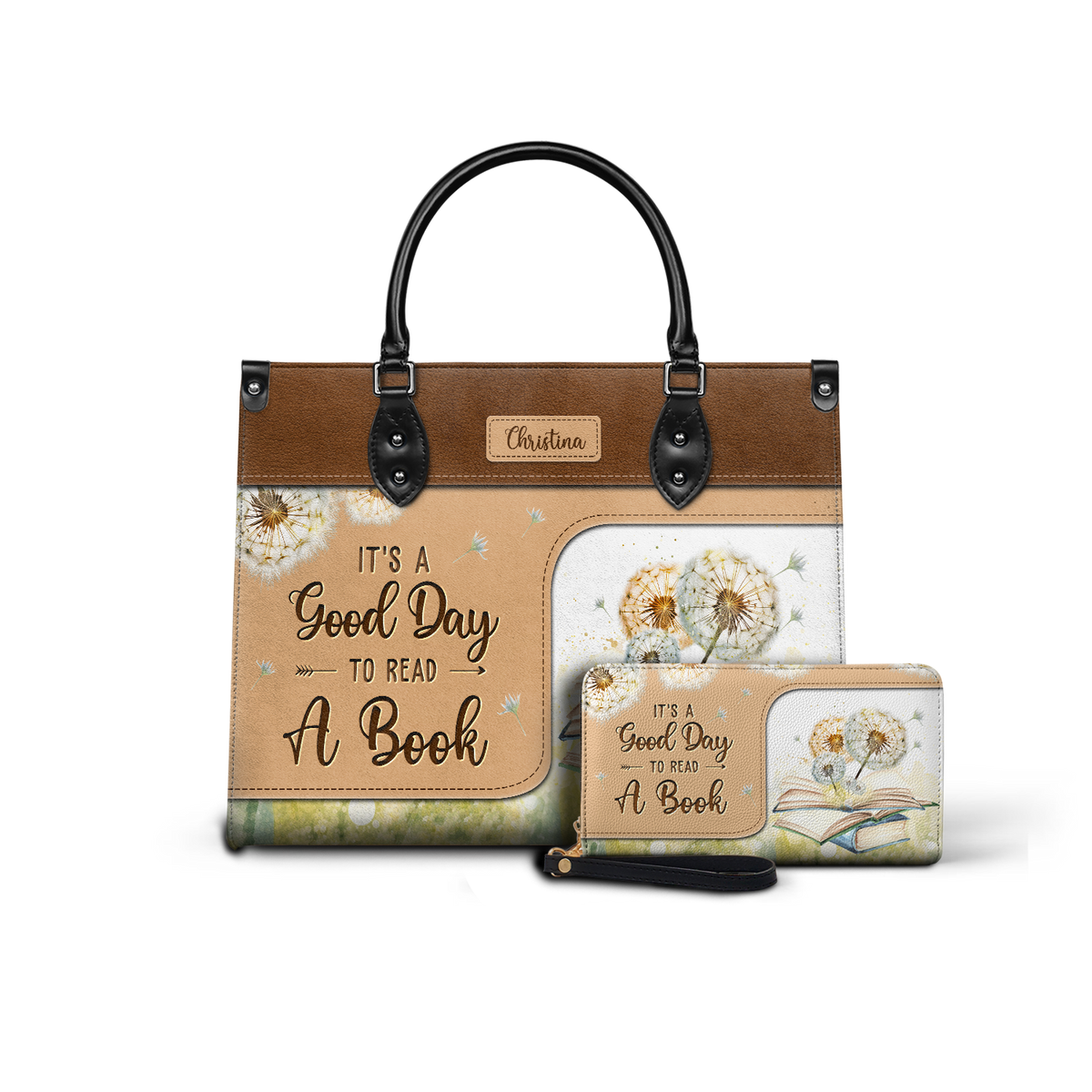 Black Interior -  It Is A Good Day To Read A Book HHRZ03089862RE Leather Bag