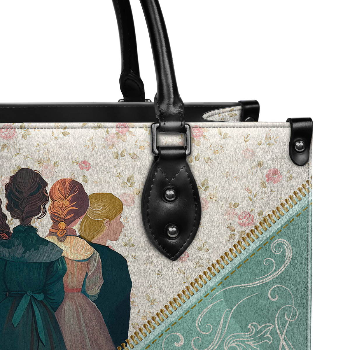 Black Interior -  Little Women Be Comforted Dear Soul NNRZ2102004A Leather Bag