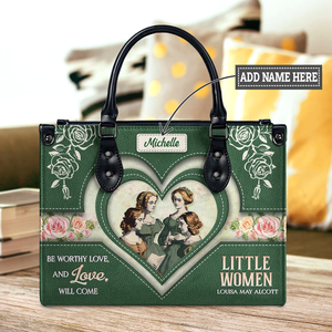 Black Interior -  Little Women Be Worthy Love And Love Will Come DNRZ2102001A Leather Bag