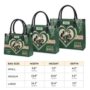 Black Interior -  Little Women Be Worthy Love And Love Will Come DNRZ2102001A Leather Bag