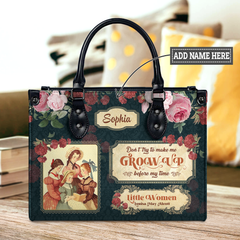Black Interior -  Little Women Dont Try To Make Me Grow Up Before My Time NNRZ2102002A Leather Bag