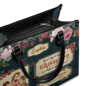 Black Interior -  Little Women Dont Try To Make Me Grow Up Before My Time NNRZ2102002A Leather Bag
