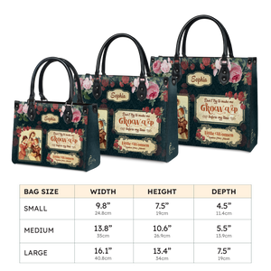 Black Interior -  Little Women Dont Try To Make Me Grow Up Before My Time NNRZ2102002A Leather Bag