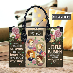 Black Interior -  Little Women Im Not Afraid Of Storms DNRZ2102002A Leather Bag