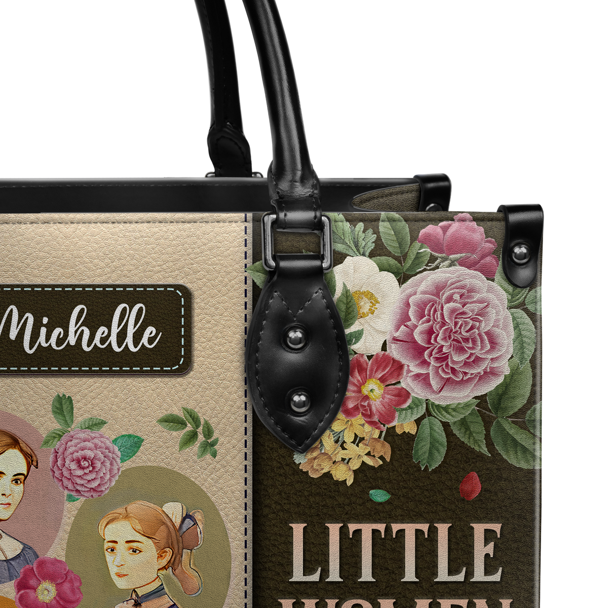Black Interior -  Little Women Im Not Afraid Of Storms DNRZ2102002A Leather Bag