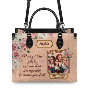 Black Interior -  Little Women Never Get Tired Of Trying NNRZ2102003A Leather Bag