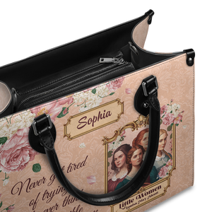 Black Interior -  Little Women Never Get Tired Of Trying NNRZ2102003A Leather Bag