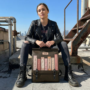 Custom Bookshelf NNRZ09014330XT Leather Backpack