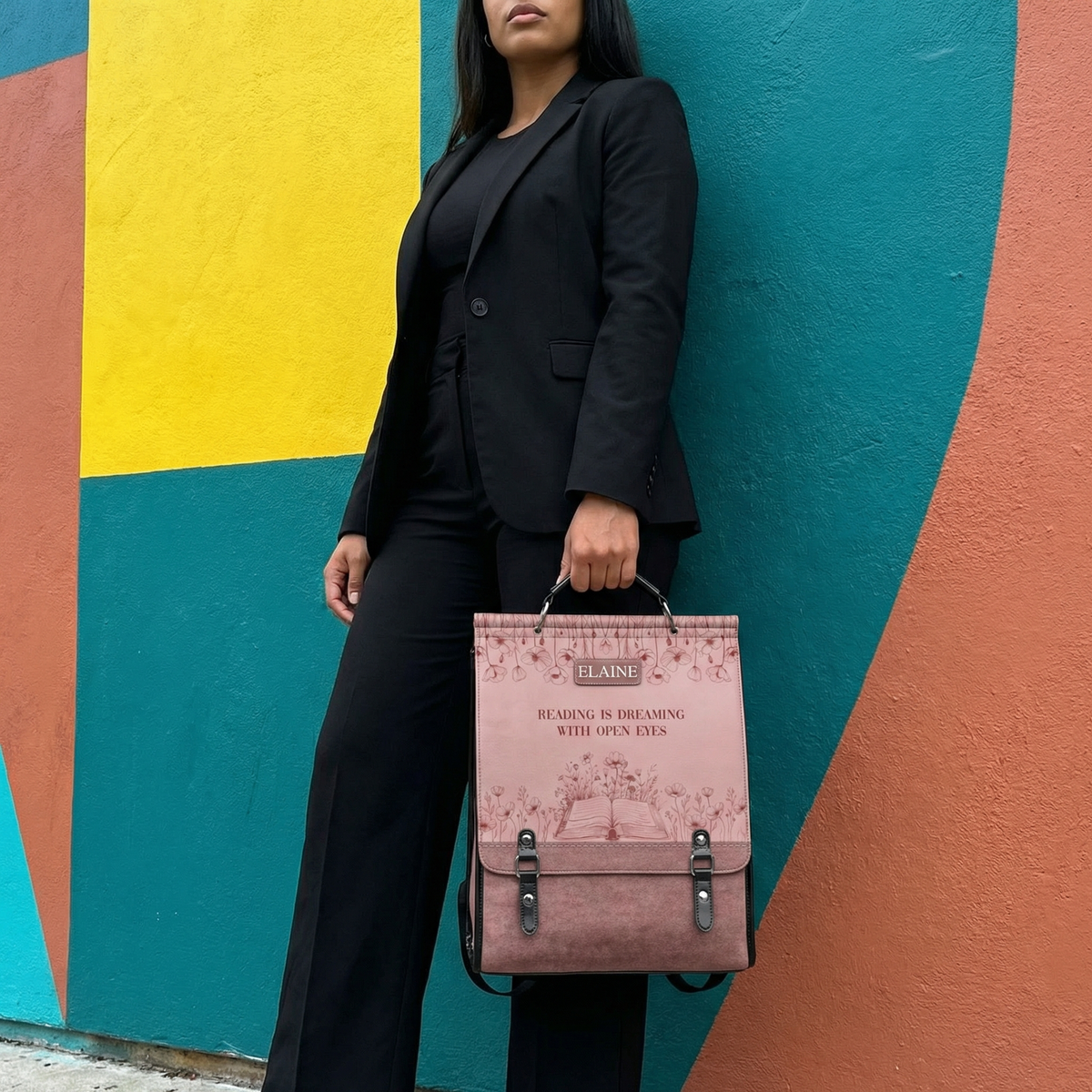 Custom Quote Minimalist NNRZ09018438DD Leather Backpack