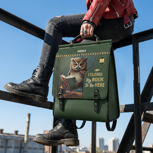 I Closed My Book To Be Here NNRZ12012477SF Leather Backpack