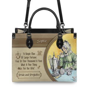 Black Interior -  Pride And Prejudice A Single Man Of Large Fortune Four Or Five Thousand A Year What A Fine Thing For Our Girls NQAY1003001A Leather Bag