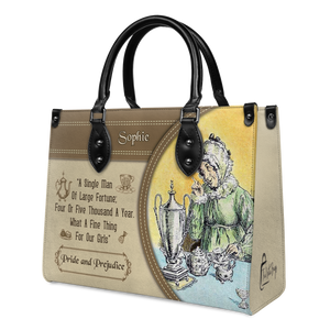 Black Interior -  Pride And Prejudice A Single Man Of Large Fortune Four Or Five Thousand A Year What A Fine Thing For Our Girls NQAY1003001A Leather Bag