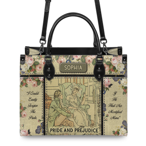 Black Interior -  Pride And Prejudice I Could Easily Forgive His Pride NQAY0903004A Leather Bag