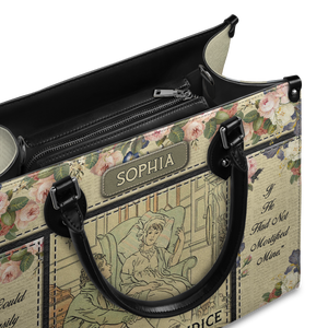 Black Interior -  Pride And Prejudice I Could Easily Forgive His Pride NQAY0903004A Leather Bag