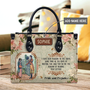 Black Interior -  Pride And Prejudice I Have Been Walking In The Grove Some Time NQAY1303003A Leather Bag
