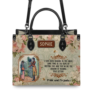 Black Interior -  Pride And Prejudice I Have Been Walking In The Grove Some Time NQAY1303003A Leather Bag