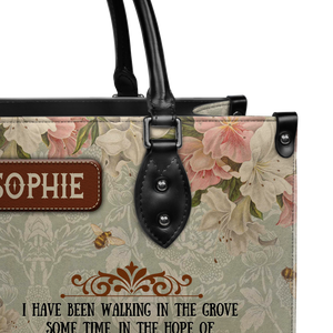 Black Interior -  Pride And Prejudice I Have Been Walking In The Grove Some Time NQAY1303003A Leather Bag