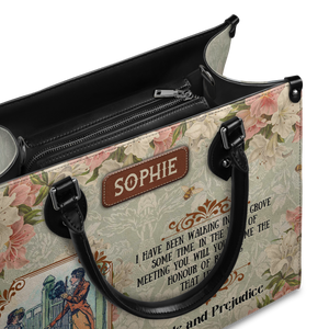 Black Interior -  Pride And Prejudice I Have Been Walking In The Grove Some Time NQAY1303003A Leather Bag
