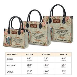 Black Interior -  Pride And Prejudice I Have Been Walking In The Grove Some Time NQAY1303003A Leather Bag