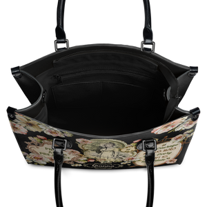 Black Interior -  Pride And Prejudice My Courage Always Rises With Every Attempt To Intimidate Me NQAY0903005A Leather Bag