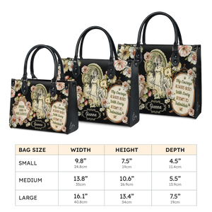 Black Interior -  Pride And Prejudice My Courage Always Rises With Every Attempt To Intimidate Me NQAY0903005A Leather Bag