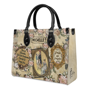 Black Interior -  Pride And Prejudice She Is Tolerable NQAY1303002A Leather Bag