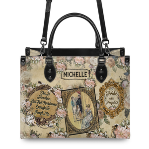 Black Interior -  Pride And Prejudice She Is Tolerable NQAY1303002A Leather Bag