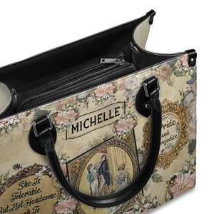 Black Interior -  Pride And Prejudice She Is Tolerable NQAY1303002A Leather Bag